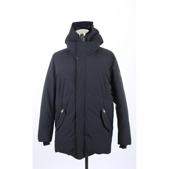 $1,390 Mackage Edward Down Parka w/ Hood SZ 44 Black MINT - Picture 1 of 7